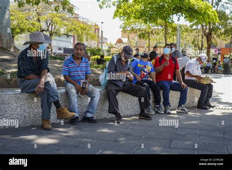 San Salvador El Salvador 27th Mar 2022 People Rest At The Gerardo Barrios Plaza Today El