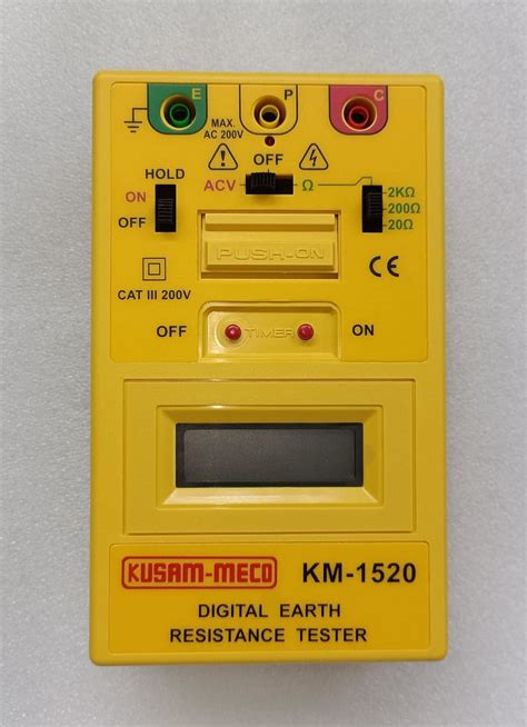 Kusam Meco KM 1520 DIGITAL EARTH RESISTANCE TESTER 3 TERMINAL METHOD