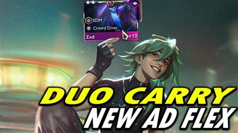 DUO CARRY ZED AND EZREAL NEW AD FLEX THE BEST COMP TFT SET 10 THIS