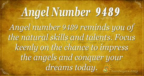 Angel Number 9489 Meaning: Skills And Talents - SunSigns.Org