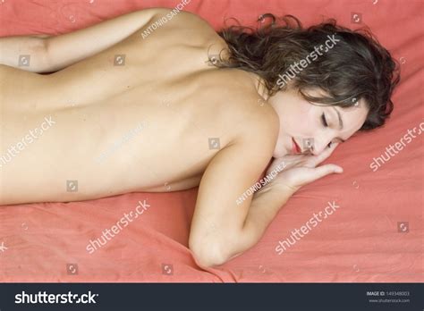 Sexy Woman Sleeping Naked On Red Stock Photo Shutterstock