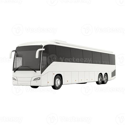 Sleek, modern white coach bus with tinted windows and multiple axles