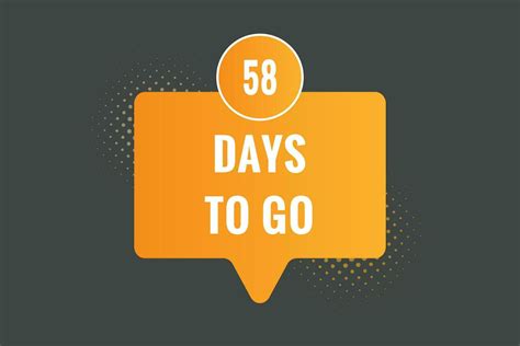 58 Days To Go Countdown Template 58 Day Countdown Left Days Banner