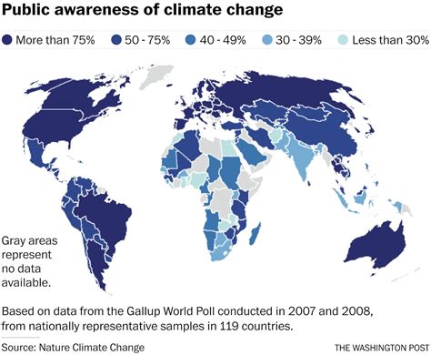 Map: What the world does and doesn’t know about climate change - The ...