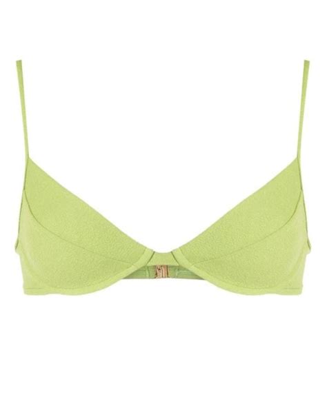 Lenny Niemeyer Half Cup Bikini Top In Green Lyst