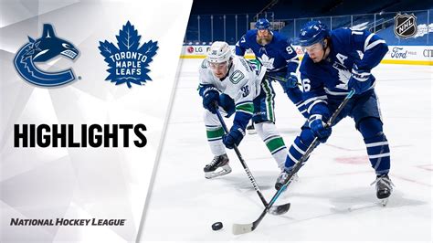 Canucks Maple Leafs 4 29 21 NHL Highlights YouTube