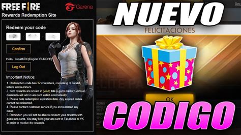 Nuevo Codigo Para Canjear Regalos En Free Fire Youtube