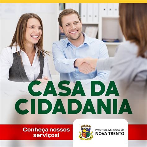 Casa da Cidadania de Nova Trento informa serviços disponíveis no