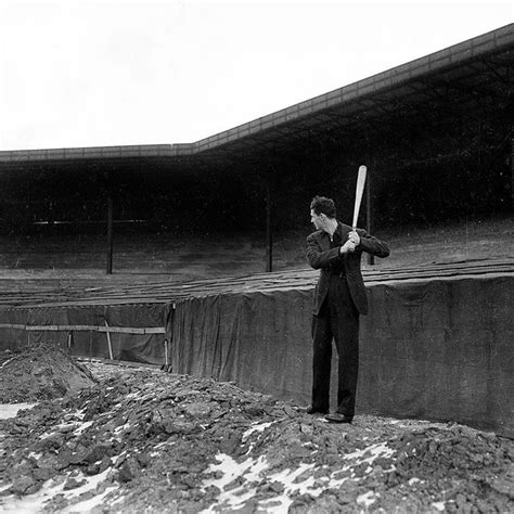 Ted Williams During Construction Of Williamsburg In Fenway Park In
