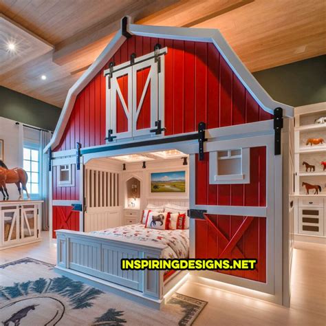 These Giant Barn Shaped Kids Beds Have Stables For Their Toy Horses ...