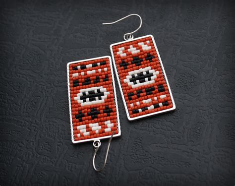 Купить этно-серьги из бисера Современная бижутерия в этническом стиле ...
