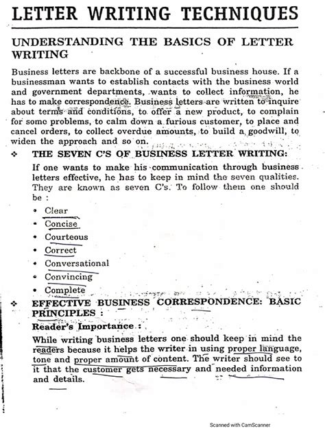 Letter Writing Techniques Pdf