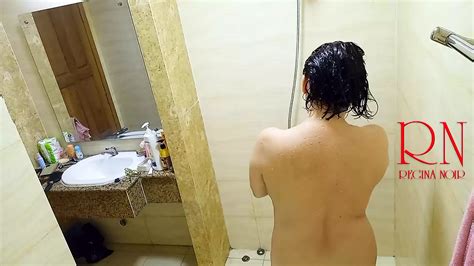 Shower Voyeur Camera Nude Regina Noir In The Shower Washes And Rubs With Oil S Xhamster