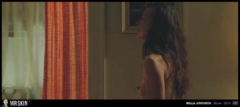 Naked Milla Jovovich In Stone