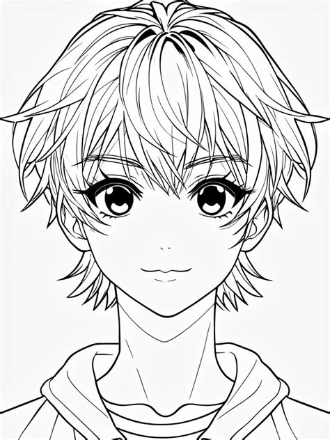 anime inspired  male character  art coloring page playground