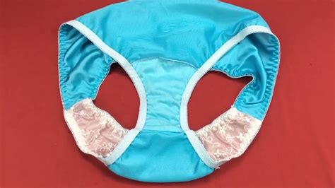 Light Blue Nylon Panties Panty Bikini Sexy With Lace White Japanese Style Size L กางเกงในเซก