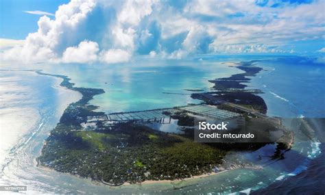 kiribati   air main atoll tarawa   lagoon view west