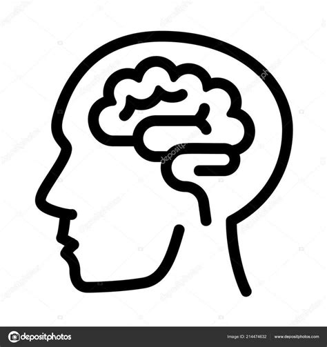 Human Think Brain Icon Outline Human Think Brain Vector Icon For Web