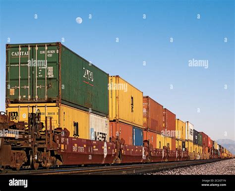 Double Stack Container Train Hi Res Stock Photography And Images Alamy