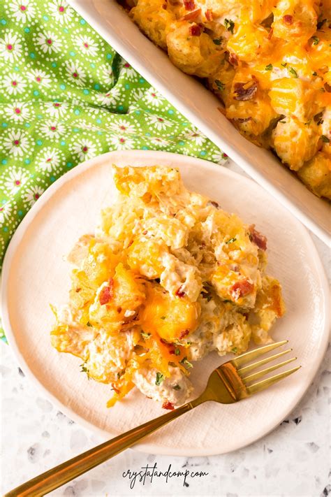 Cracked Out Chicken Tater Tot Casserole CrystalandComp