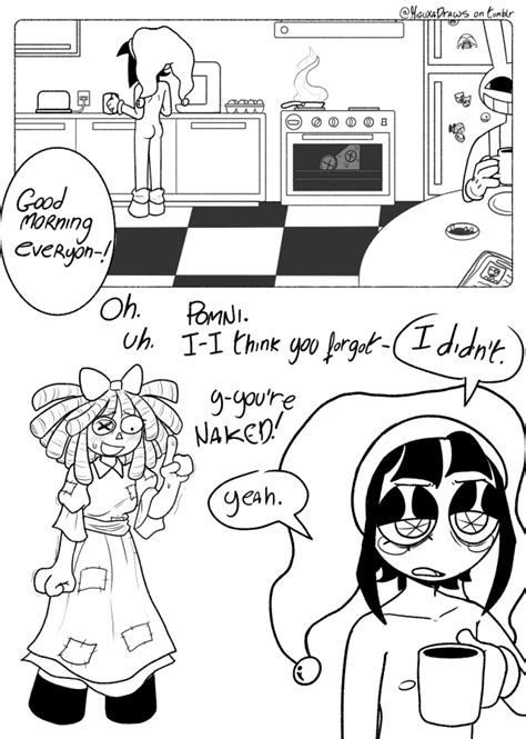 Early Morning Pomni Is Tired Grumpy And Naked Ragatha Asks If She S