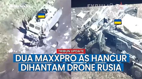 Drone FPV Rusia Tabrak Dua Kendaraan MaxxPro AS Yang Digunakan Militer