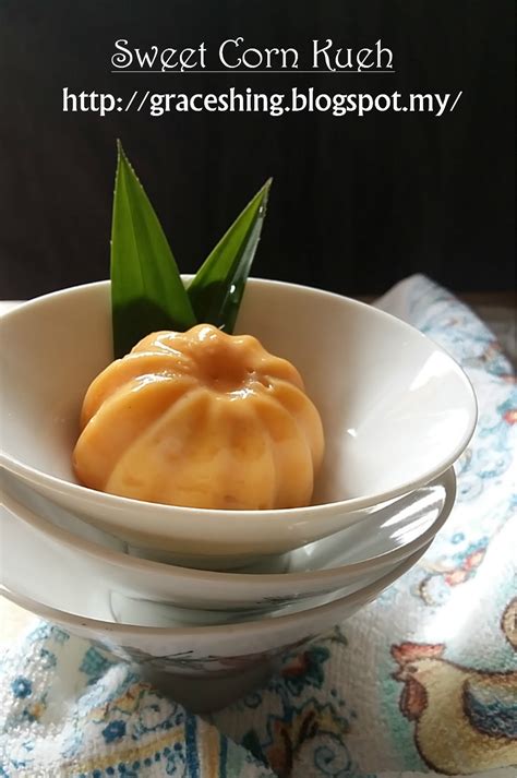 Graces Blog 欣语心情 玉米糕 Sweet Corn Kueh