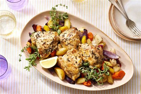 5 Ingredient Roasted Lemon Chicken And Vegetables