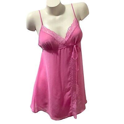 Victoria S Secret Lingerie Babydoll Sexy Chemise Lace Pink Size M EBay