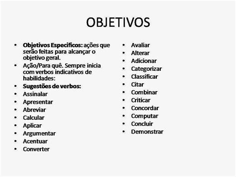 Em Um Planejamento De Aula Os Objetivos Devem Expressar Claramente