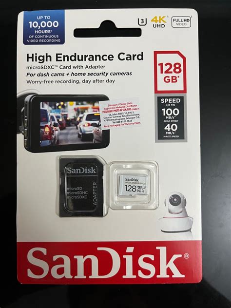 SanDisk High Endurance 128GB Micro SD Card, Computers & Tech, Parts ...