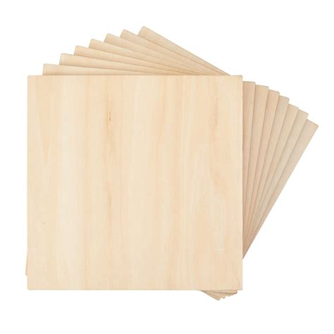 8 Pack Unfinished 6x6 Wood Squares Thin 14 Basswood Plywood For Diy Crafts Wood Burning