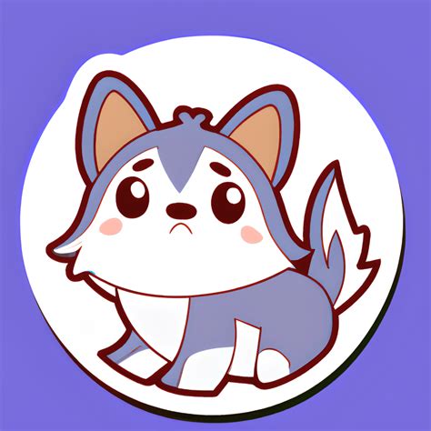 Cute Anime Dog Sticker · Creative Fabrica