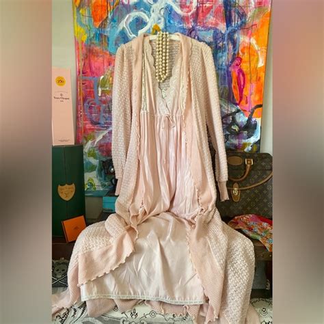 Dior Intimates Sleepwear Gorgeous Rare Vintage Christian Dior Lingerie Set Gown Robe Soft