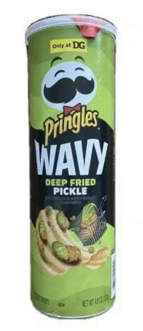 Pringles Deep Fried Pickle Wavy Potato Chips Limited Edition