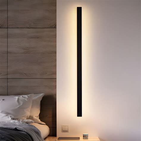 Modern Simple Style Linear Shade Wall Sconce Metal Light Sconces In