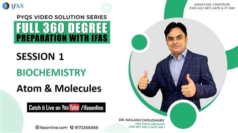 Biochemistry Atom Molecules CSIR NET Life Science PYQ Solution