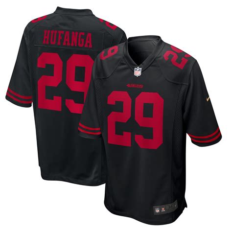 Men's San Francisco 49ers Talanoa Hufanga Nike Black Fashion Game Jersey