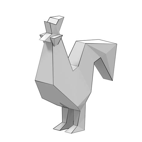 Rooster 3d Papercraft Model Free Printable Papercraft Templates