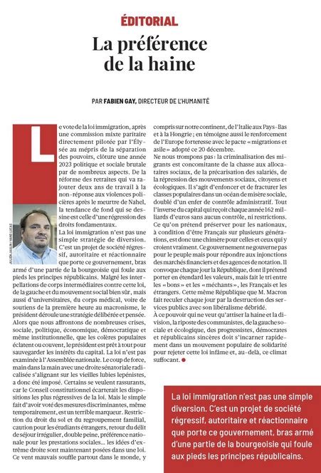 Lédito de LHM par Fabien Gay La préférence de la haine PCF fr