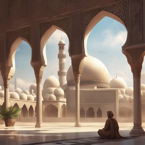 Premium Ai Image Realistic Islamic Background Wallpaper Ai Generated