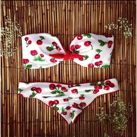 Kirschmuster Badebekleidungs Badeanzug Bikini Satz Bikinis Badeanzüge Bekleidung ByGoods