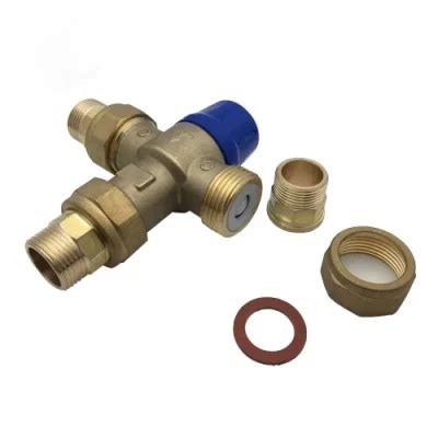 Custom Lead Free Brass Welded Hot And Cold Water Mixing Regulator Constant Temperature Mixing
