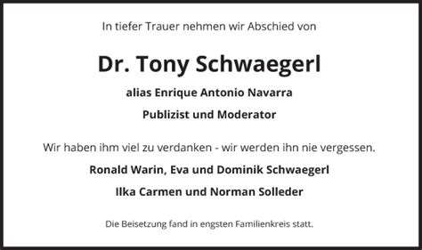 Traueranzeigen Von Tony Schwaegerl Trauer Merkur De