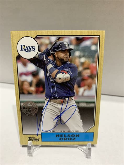 2022 Series 1 1987 Baseball Auto #87BA-NCR Nelson Cruz - Tampa Bay Rays ...