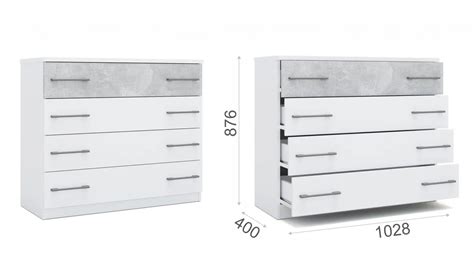 Комоды - Комод Аврора Белый+Сонома (копия)