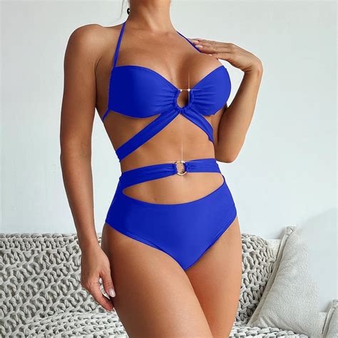Aloohaidyvio Women S Bikini Sets High Waisted String Triangle Two Piece Swimsuits Sexy Tummy