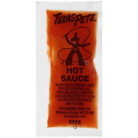 Texas Pete Hot Sauce Gram Each Walmart Walmart