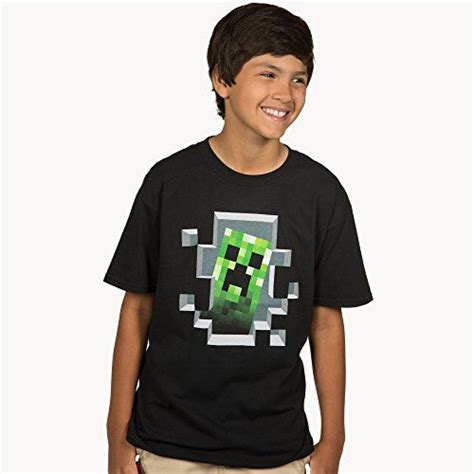 Minecraft Creeper Inside T Shirt For Big Boys