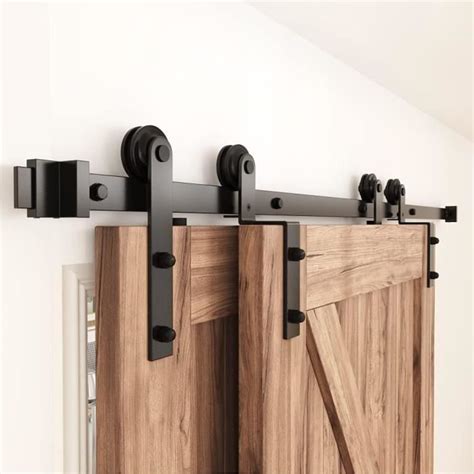 WINSOON Kit De Rail De Porte Coulissante De 200 Cm Double Porte